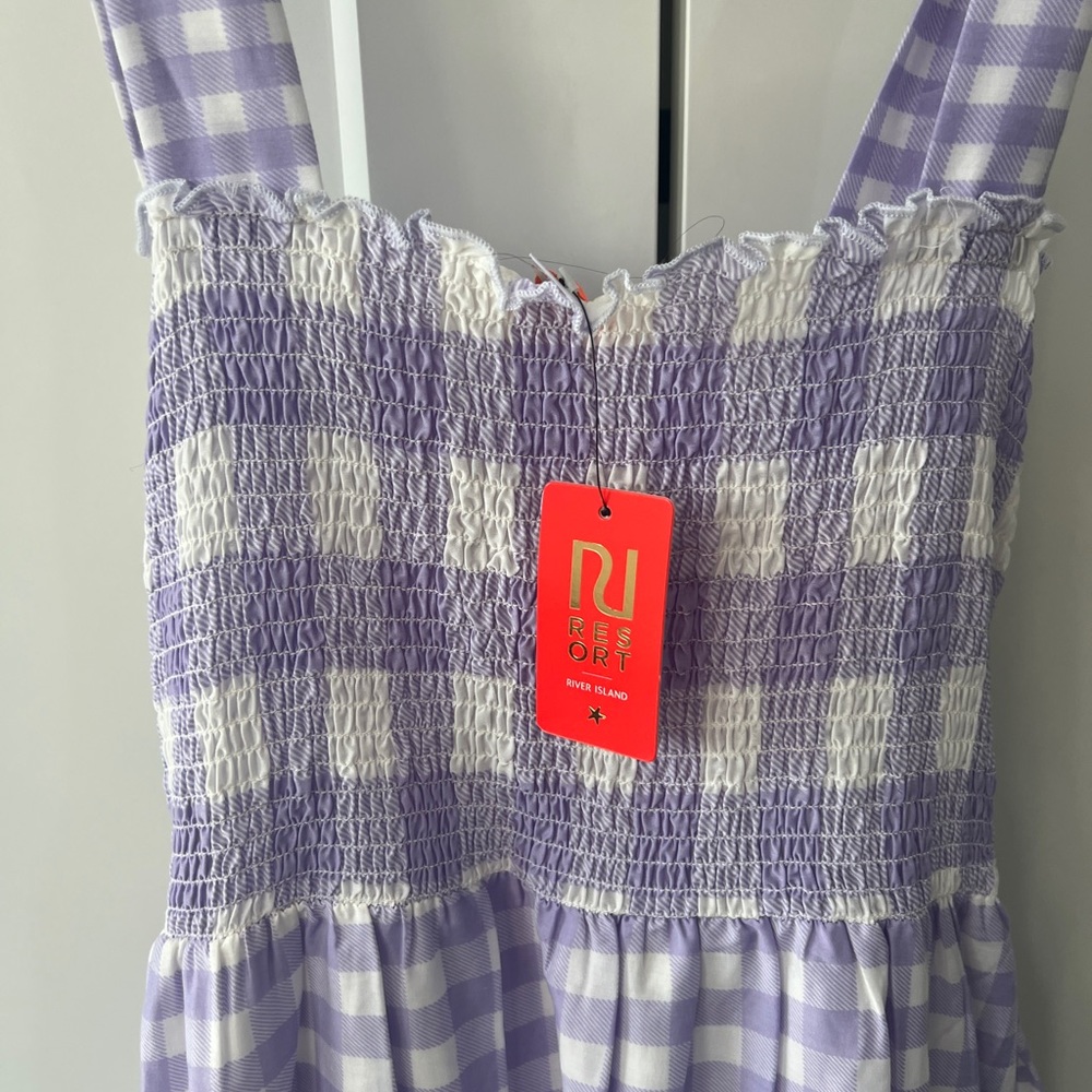 NWT River Island Gingham Dress - Picture 6 of 8